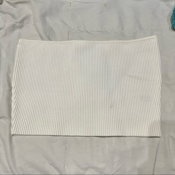 White Crop Tube Top - Picture 2 of 2